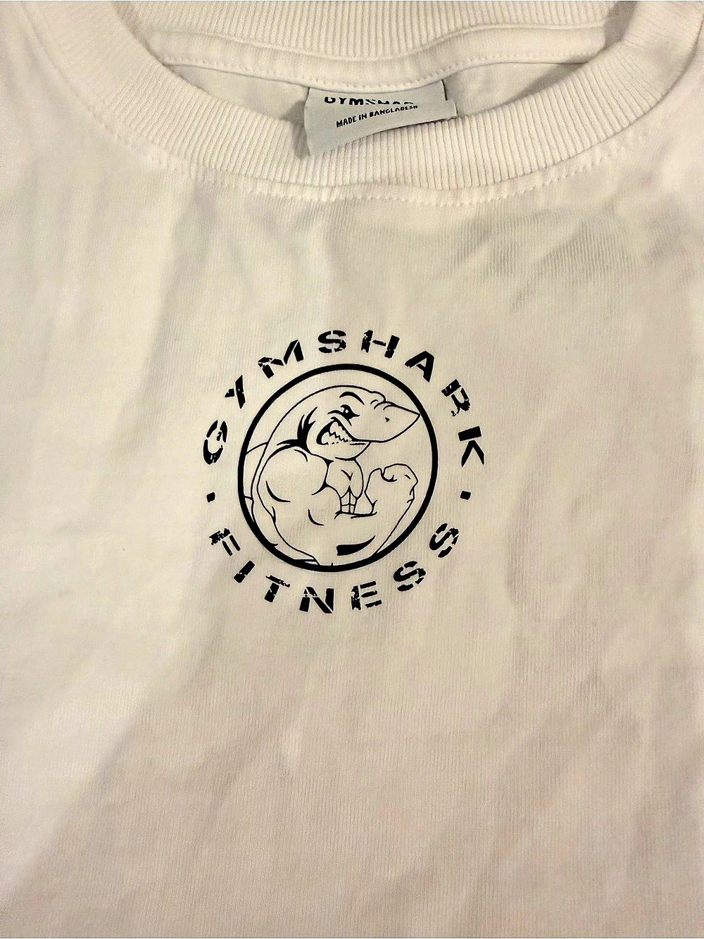 Gymshark Fitness Shark Graphic T-Shirt White Size Medium